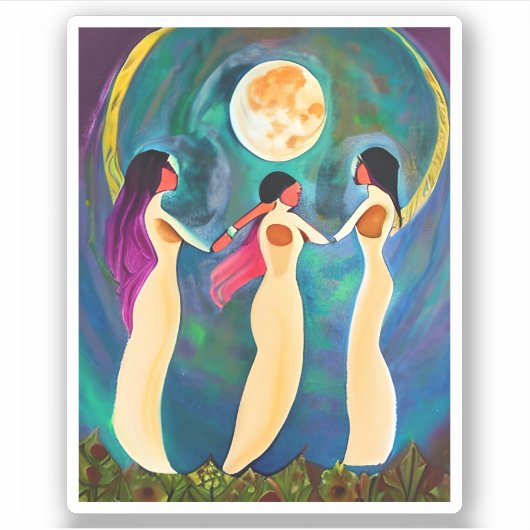 Sticker Dieu bénisse tout sous la lune (Devant)