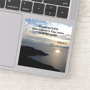 Sticker Dieu Majestic Terre Et Nom, Psaume 8:9