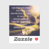 Sticker Dieu s'occupera de nous - affiche de bénédiction e (Feuille)