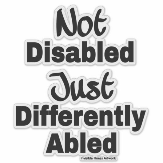 Sticker Différent Abled (Devant)