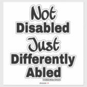 Sticker Différent Abled (Feuille)