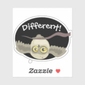 Sticker Différent ! Petit hibou ascendant (Feuille)