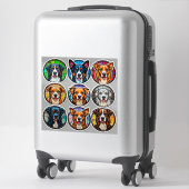 Sticker Différentes races de chiens (Sur valise)