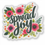 Sticker Diffuser la joie avec des fleurs vibrantes et des (Devant)