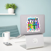 Sticker Diffuser l'amour pas haïr | Fierté LGBTQI+ (Ordinateur portable sur le bureau)