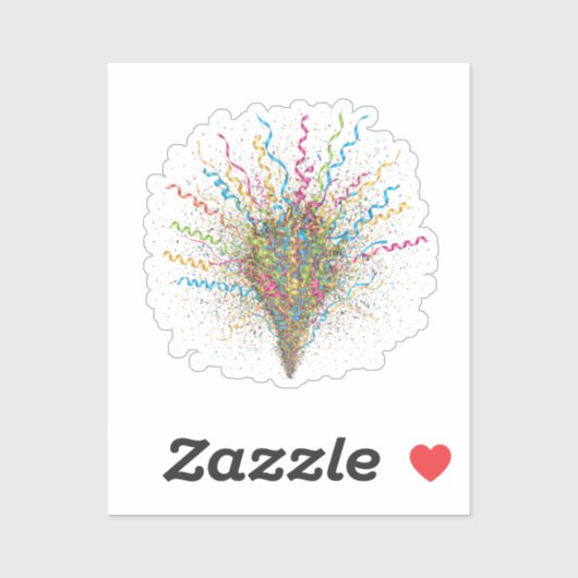 Sticker Diffuseur dynamique et explosion de confettis Nouv (Feuille)