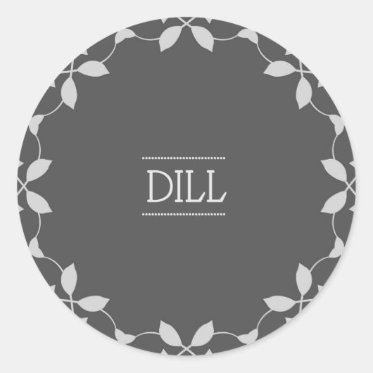 Sticker Dill Spice Jar Étiquettes (Devant)