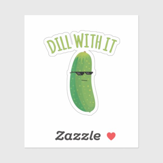 Sticker Dill with It Funny Pickle (Feuille)