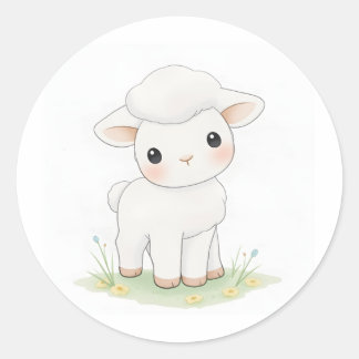 Sticker d'illustration d'aquarelle mignonne pour b