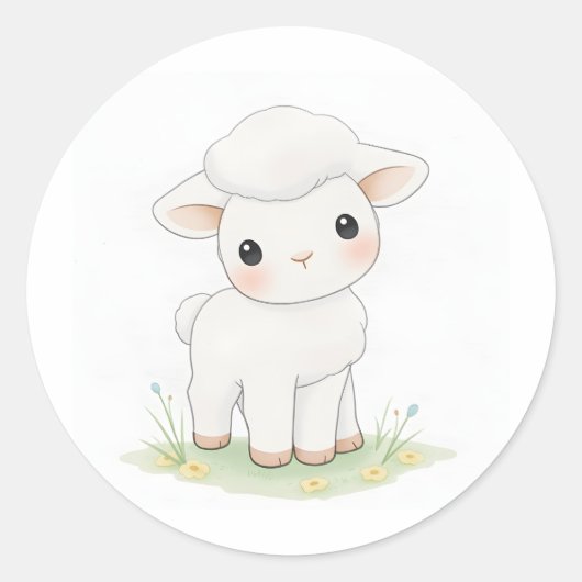 Sticker d'illustration d'aquarelle mignonne pour b (Devant)