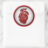 Sticker d'illustration de l'anatomie du coeur huma (Sac)