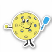 Sticker d'illustration de Pickleball par Deb Jeffr (Devant)