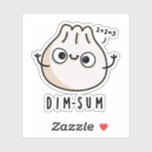 Sticker Dim-sum Funny Dimsum Math Pun (Feuille)