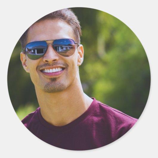 Sticker d'image personnalisée simple, Sticker phot (Devant)