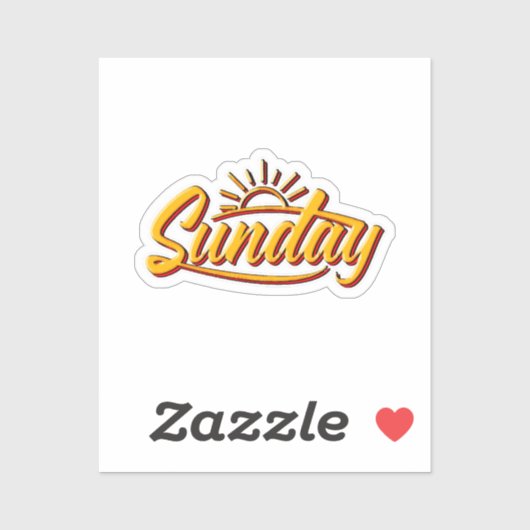 STICKER DIMANCHE MEILLEUR ÉTÉ (Feuille)