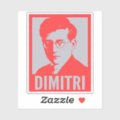 Sticker Dimitri Shostakovich Pop Art Custom Cut Vinyl (Feuille)