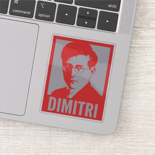 Sticker Dimitri Shostakovich Pop Art Custom Cut Vinyl (Détail)