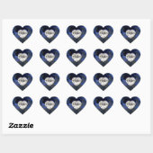 Sticker d'impression en diamant Heart Sapphire (Feuille)