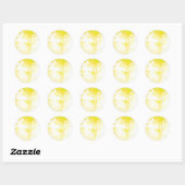 Sticker d'impression florale jaune (Feuille)