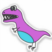 Sticker Dinasour Violet (Recto)