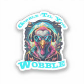 Sticker Dinde de Thanksgiving qui vacille (Recto)