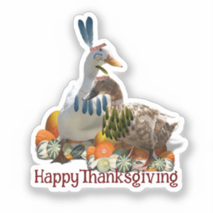 Sticker Dindes de Thanksgiving Indien d'Amérique
