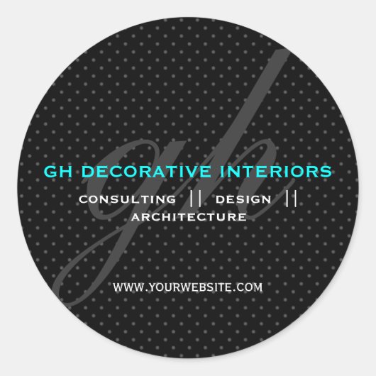 Sticker d'initiaux Pois subtil (Devant)