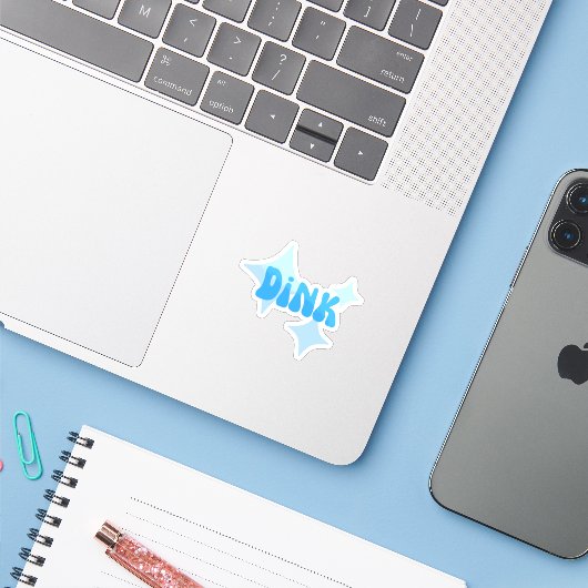 STICKER DINK (Ordinateur portable avec iPhone)