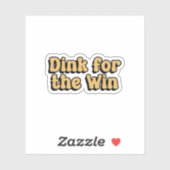 Sticker Dink pour Win Pickleball Yellow Retro (Feuille)