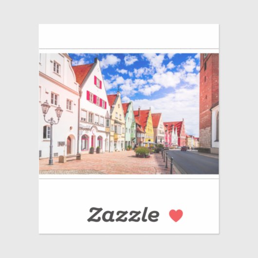 Sticker Dinkelsbuhl sur Romantic Road Allemagne (Feuille)
