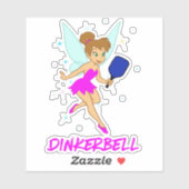 Sticker Dinkerbell Pickleball - Drôle Pickleball Pour Elle (Feuille)