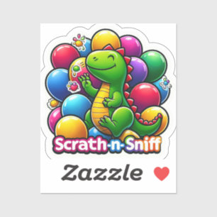 Sticker Dino Bloon Coloré Pour Enfants