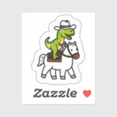 Sticker Dino Cowboy Rodeo (Feuille)
