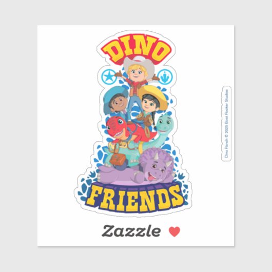 Sticker Dino Friends | Dino Ranch (Feuille)