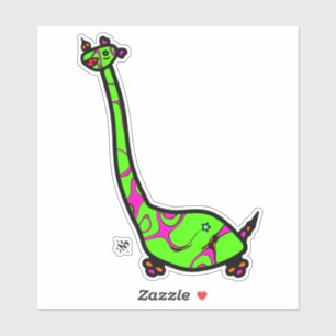 Sticker Dino Joe Dino Dinosaures à cornes colorées comme c