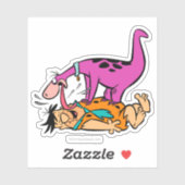 Sticker Dino Licking Fred Flintstone (Feuille)