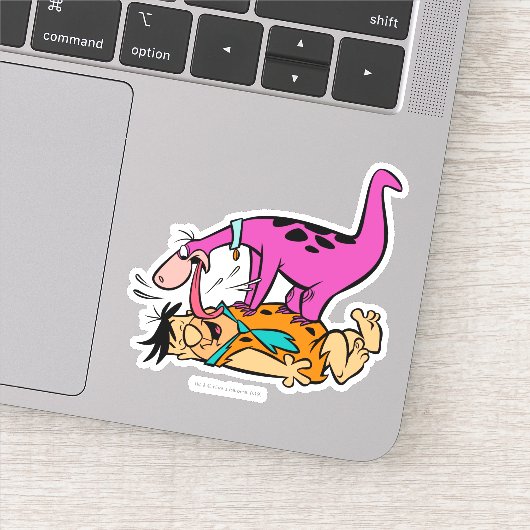 Sticker Dino Licking Fred Flintstone (Détail)