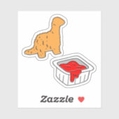 Sticker Dino nugget (Feuille)