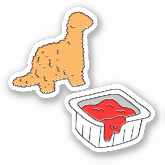 Sticker Dino nugget (Devant)