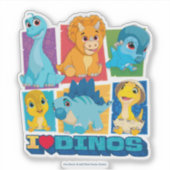 Sticker Dino Ranch | Dinosaure amusant et coloré (Devant)