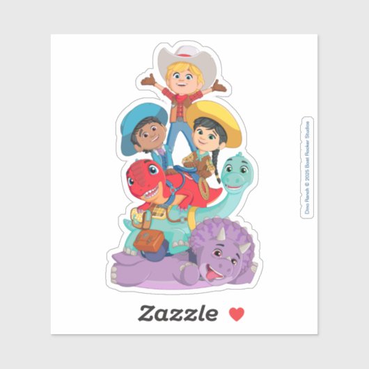 Sticker Dino Ranch Friends (Feuille)