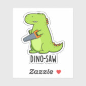Sticker Dino-scie Funny Dinosaur Tool Pun (Feuille)