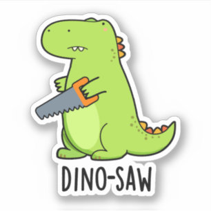 Sticker Dino-scie Funny Dinosaur Tool Pun