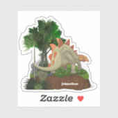 Sticker Dinosaur dessin animé stegosaurus do-it-yourself n (Feuille)
