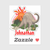 Sticker Dinosaur do-it-yourself nom dessin île volcan arc- (Feuille)