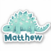 Sticker Dinosaur Stegosaurus Nom (Recto)