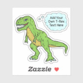 Sticker Dinosaur T Rex Doodle Personnalisé Voix Bubble Dev (Feuille)
