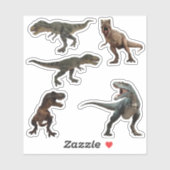 Sticker Dinosaur Tyrannosaurs T-rex (Feuille)