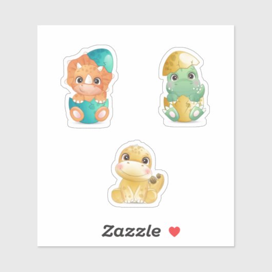 Sticker Dinosaure (Feuille)