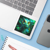 Sticker Dinosaure (Ordinateur portable avec iPhone)